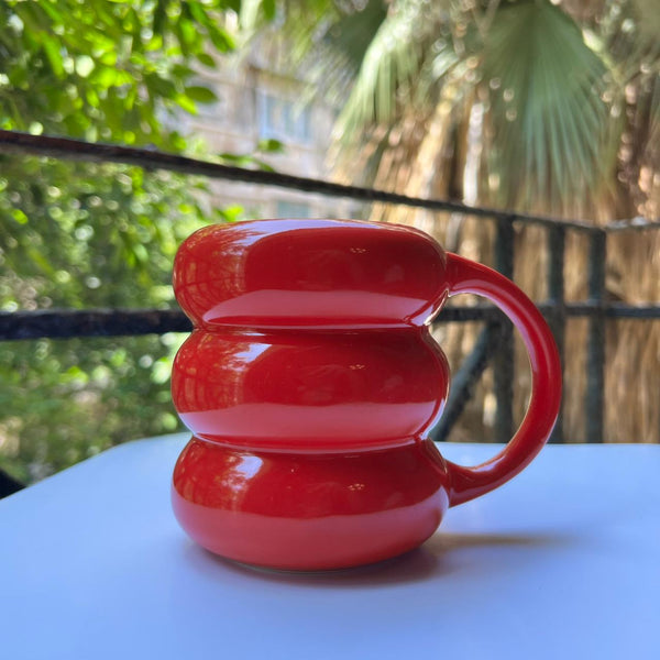 product_ Red Cozy Mug name - KhogaKhoga
