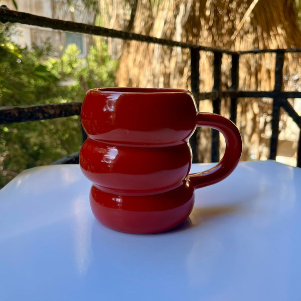 product_ Red Cozy Mug name - KhogaKhoga