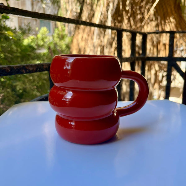 product_ Red Cozy Mug name - KhogaKhoga