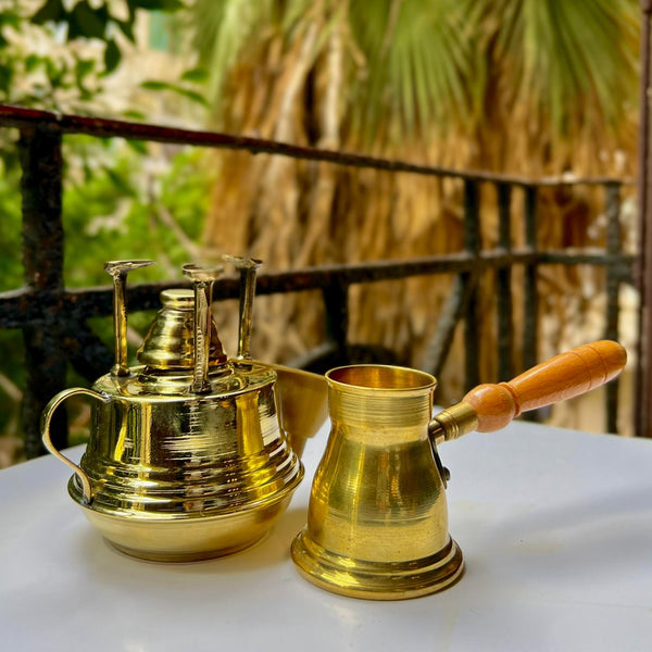 product_ Turkish Coffee Pot & Spirit Burner Bundle name - KhogaKhoga